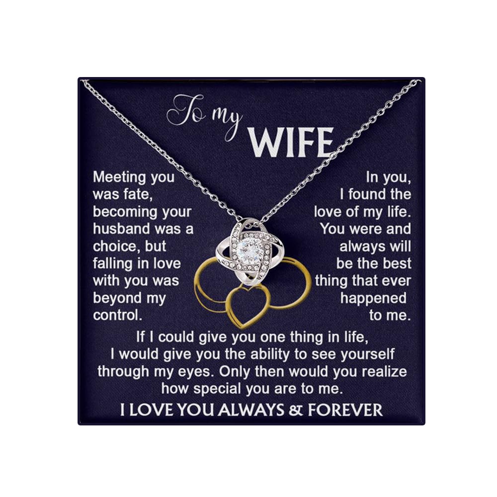To My Beautiful Soulmate Necklace For Women, I Love You Jewelry To My Wife Necklace Gift for Women From Lover Husband Amazing Forever Love Gifts Boxes For Women, Soulmate Necklace For Her
