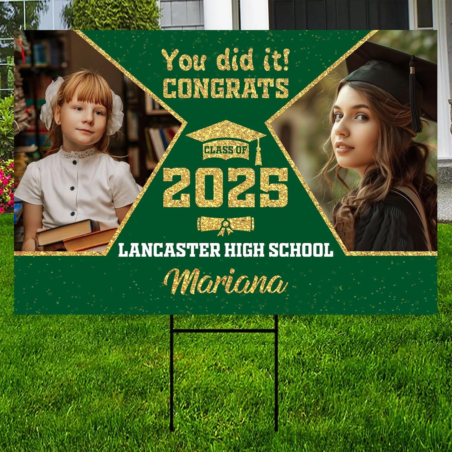 Personalized Graduation Yard Signs 2025, Senior Class Of 2025 Yard Sign, 2025 Graduation Decorations Lawn Sign, Graduate 2025 Yard Signs, High School Graduation, College Graduation, Congrats! #12
