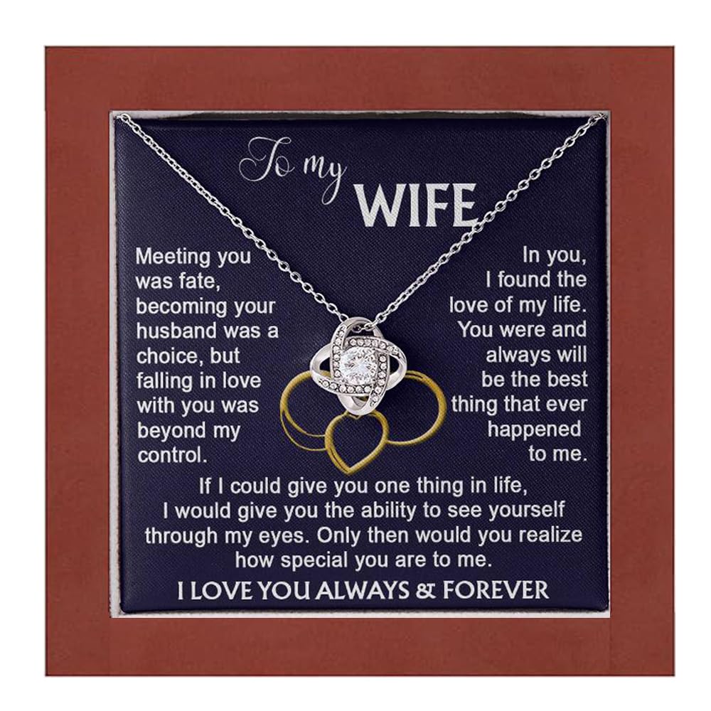 To My Beautiful Soulmate Necklace For Women, I Love You Jewelry To My Wife Necklace Gift for Women From Lover Husband Amazing Forever Love Gifts Boxes For Women, Soulmate Necklace For Her