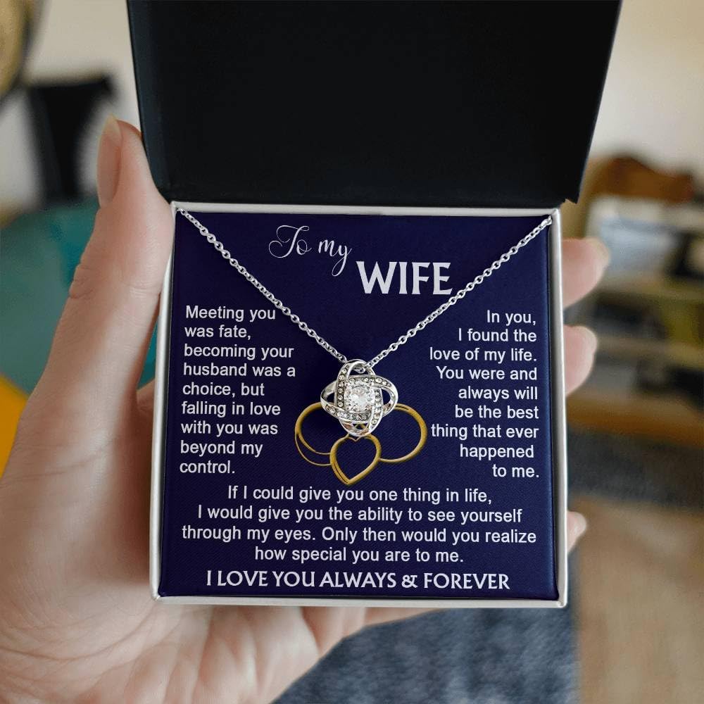 To My Beautiful Soulmate Necklace For Women, I Love You Jewelry To My Wife Necklace Gift for Women From Lover Husband Amazing Forever Love Gifts Boxes For Women, Soulmate Necklace For Her