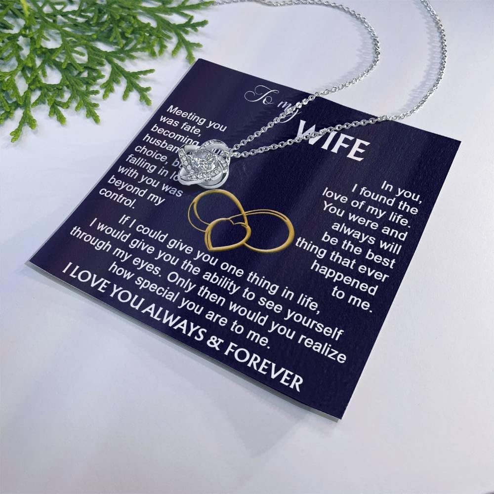 To My Beautiful Soulmate Necklace For Women, I Love You Jewelry To My Wife Necklace Gift for Women From Lover Husband Amazing Forever Love Gifts Boxes For Women, Soulmate Necklace For Her