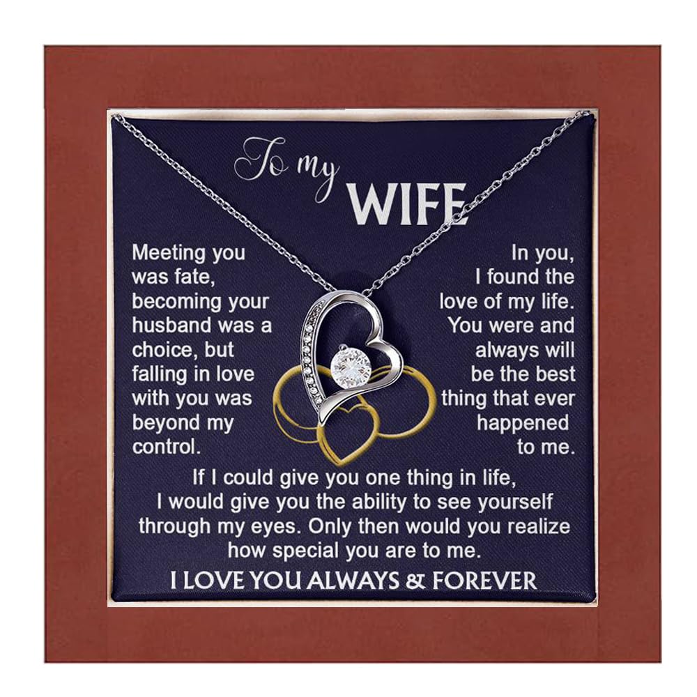 To My Beautiful Soulmate Necklace For Women, I Love You Jewelry To My Wife Necklace Gift for Women From Lover Husband Amazing Forever Love Gifts Boxes For Women, Soulmate Necklace For Her