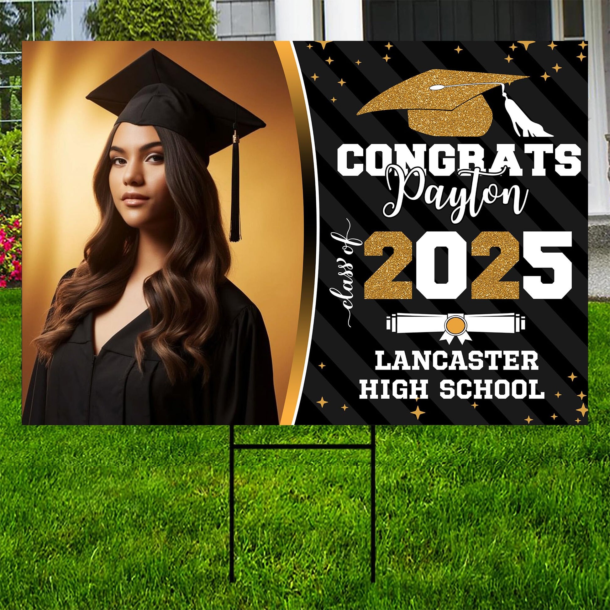 Personalized Graduation Yard Signs 2025, Senior Class Of 2025 Yard Sign, 2025 Graduation Decorations Lawn Sign, Graduate 2025 Yard Signs, High School Graduation, College Graduation, Congrats! #12