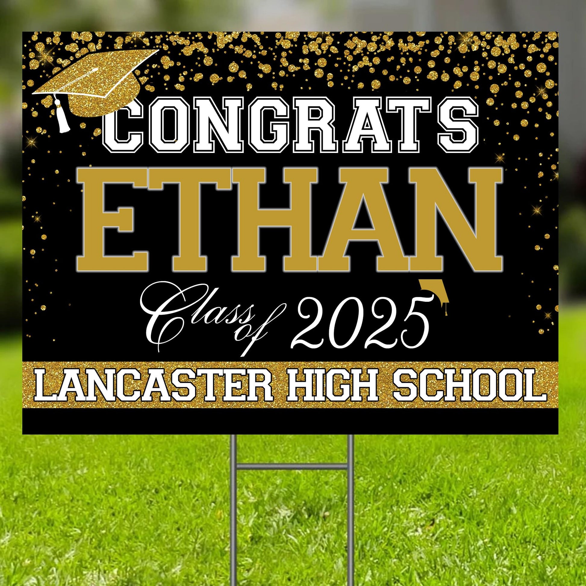 Personalized Graduation Yard Signs 2025, Senior Class Of 2025 Yard Sign, 2025 Graduation Decorations Lawn Sign, Graduate 2025 Yard Signs, High School Graduation, College Graduation, Congrats! #12