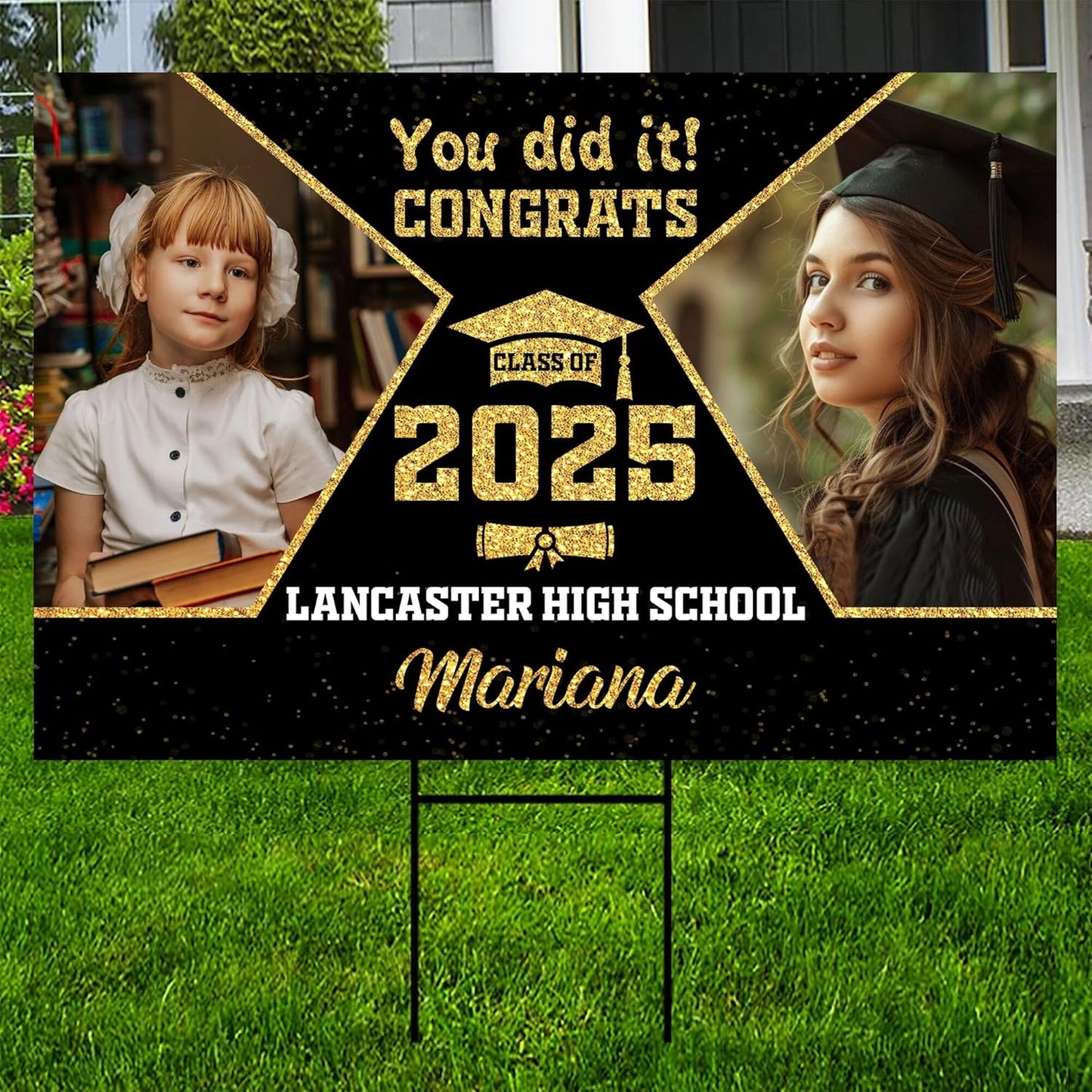 Personalized Graduation Yard Signs 2025, Senior Class Of 2025 Yard Sign, 2025 Graduation Decorations Lawn Sign, Graduate 2025 Yard Signs, High School Graduation, College Graduation, Congrats! #12