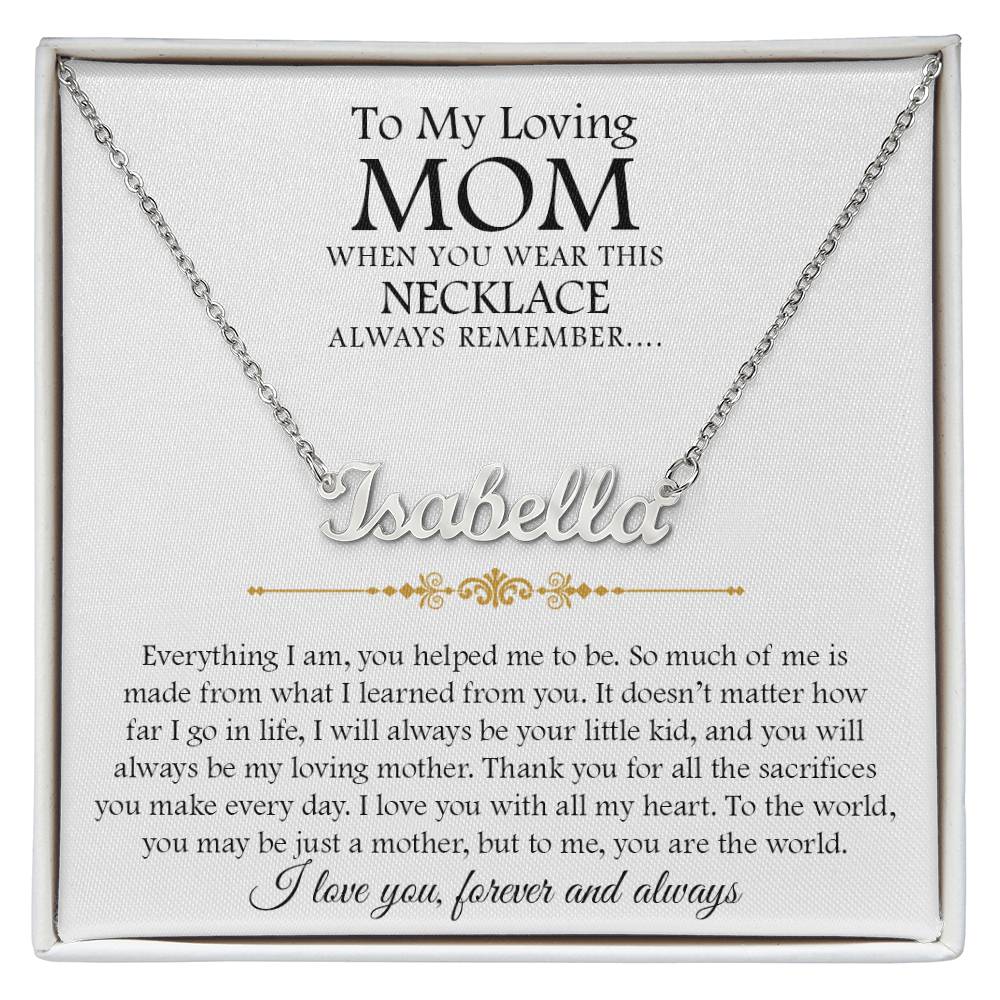 custom  1 name mom 2