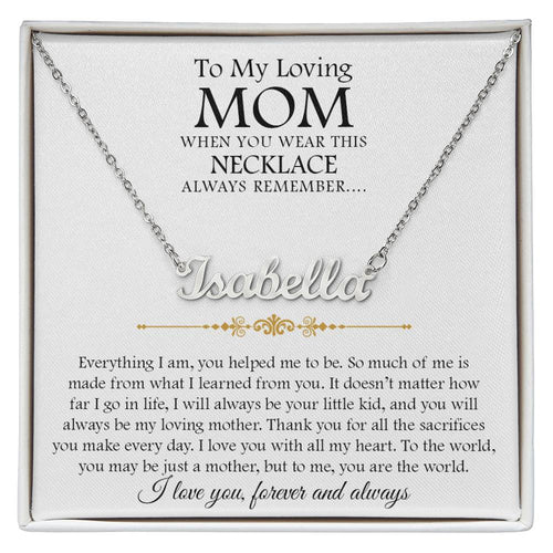 custom  1 name mom 2
