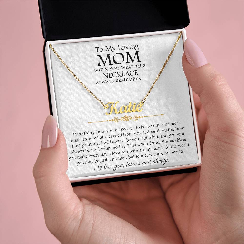 custom  1 name mom 2
