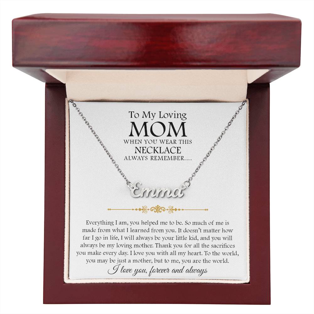 custom  1 name mom 2