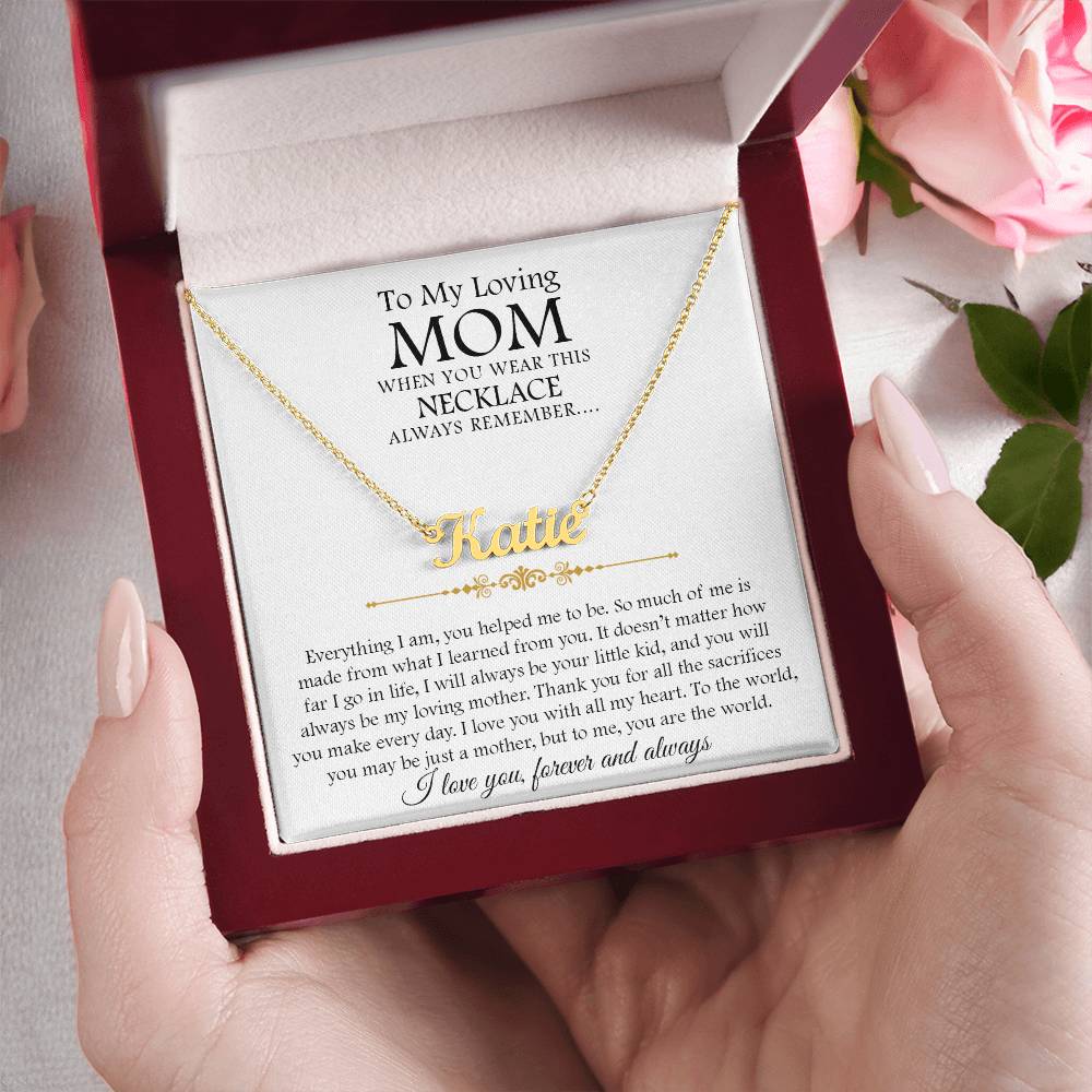custom  1 name mom 2